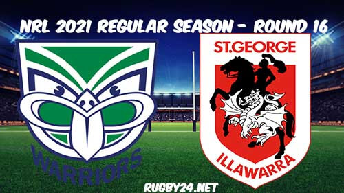 New Zealand Warriors vs St George Illawarra Full Match Replay 2021 NRL Round 16