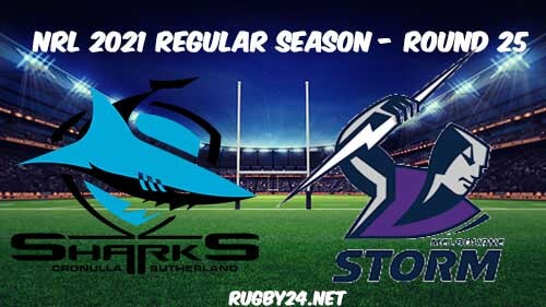 Cronulla Sharks vs Melbourne Storm Full Match Replay 2021 NRL Round 25