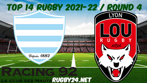 Racing92 vs Lyon Rugby Full Match Replay 25.09.2021 Top 14 Rugby