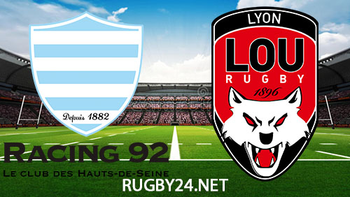 Racing 92 vs Lyon 05.11.2023 Rugby Full Match Replay Top 14