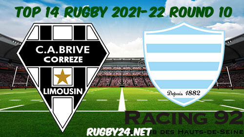 Brive vs Racing 92 06.11.2021 Rugby Full Match Replay Top 14