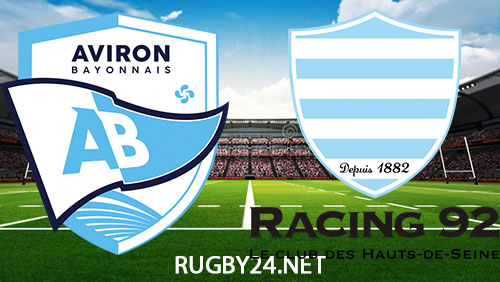 Aviron Bayonnais vs Racing 92 Rugby 30 December 2023 Full Match Replay Top 14