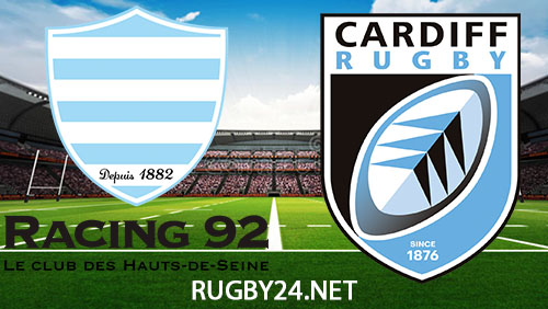Racing 92 vs Cardiff Rugby 20 January 2024 Full Match Replay European Champions Cup