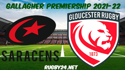 Saracens vs Gloucester 08.01.2022 Rugby Full Match Replay Gallagher Premiership