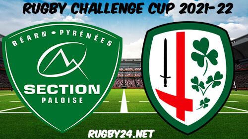 Pau vs London Irish Rugby 11.12.2021 Full Match Replay - Rugby Challenge Cup