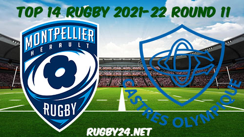 Montpellier vs Castres Olympique 27.11.2021 Rugby Full Match Replay Top 14