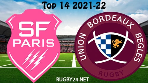 Stade Francais Paris vs Bordeaux Begles 26.03.2022 Rugby Full Match Replay Top 14